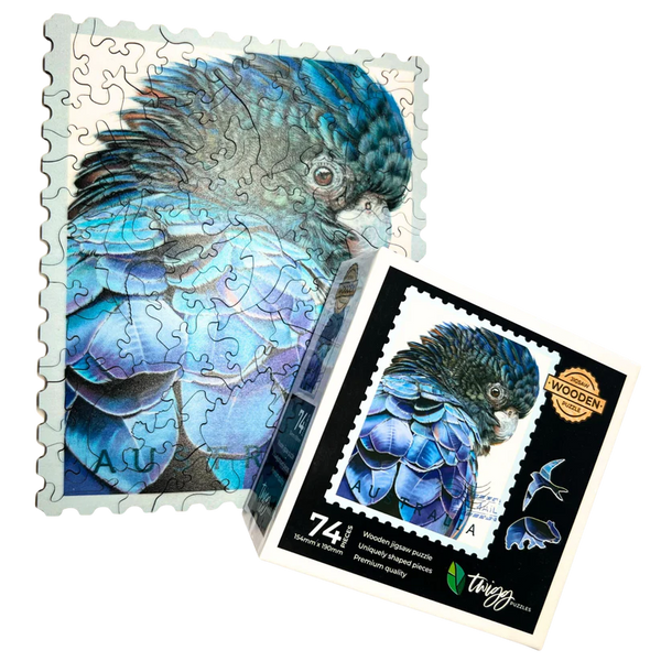 TWIGG Wooden Jigsaw Puzzle - 74 pieces - Big Blue Sally Edmonds