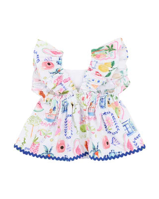 Minhaha Fox & Finch SUMMER VACAY PRINT TOP
