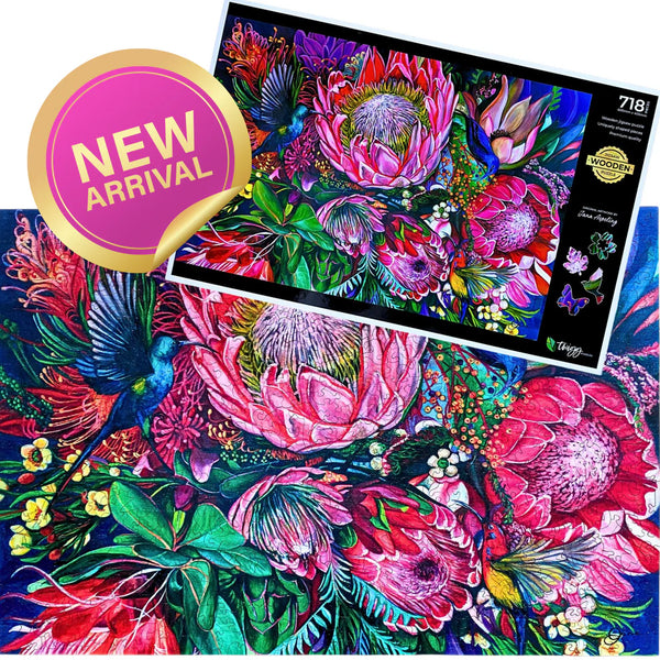 TWIGG Wooden Jigsaw Puzzle - 718 Pieces - Nectar - Jana Aspeling Original Artwork