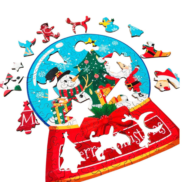 TWIGG Wooden Jigsaw Puzzle - Christmas Snowglobe