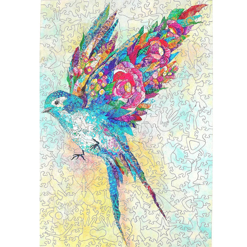 TWIGG Wooden Jigsaw puzzle - 315 pieces - Botanical Swallow - artist artwork