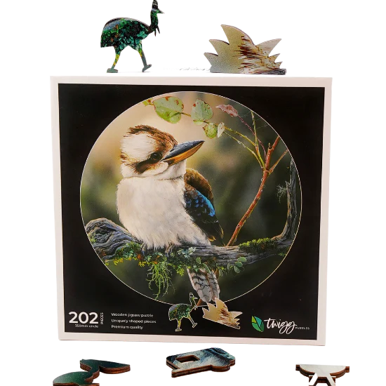 TWIGG Wooden Puzzle - 202 pieces - Kookaburra - Artist Artwork