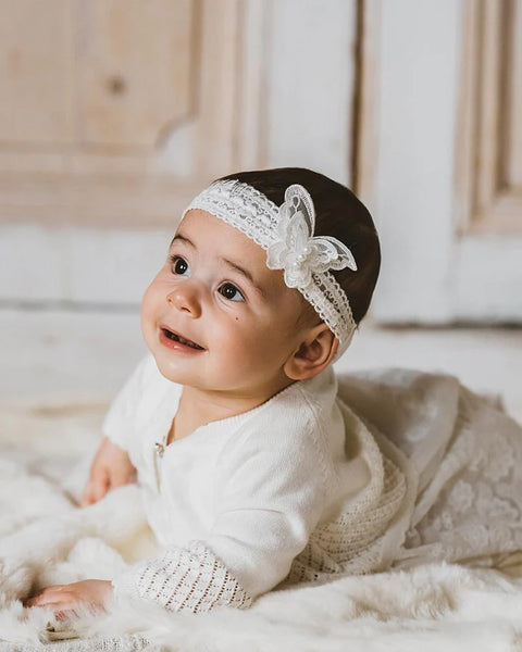 BEBE LACE BUTTERFLY HEADBAND