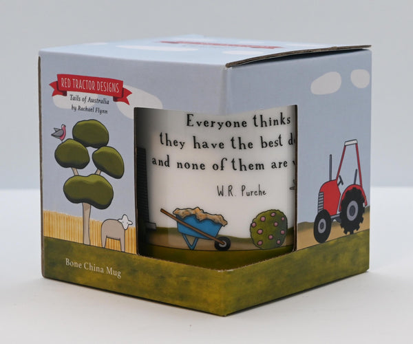 Red Tractor Designs - Bone China Mug The Best Dog