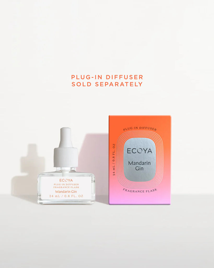 Ecoya Plug-In Diffuser Fragrance Flask: Mandarin Gin