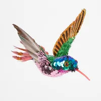 Christmas - AMORE SEQUIN HUMMINGBIRD TREE DECORATION