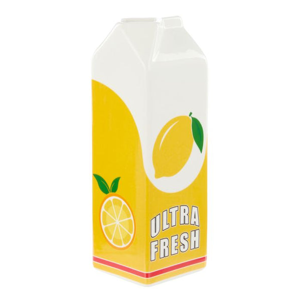 EMPORIUM LEWIS CERAMIC CARTON VESSEL LEMON MULTI-COLOURED 7.5X7.5X23CM