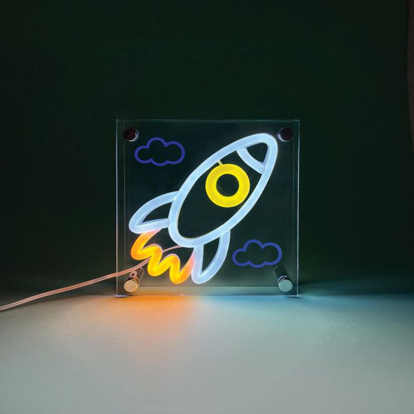 Light Acrylic - SPACESHIP MULTI-COLOURED 15X4.6X15CM