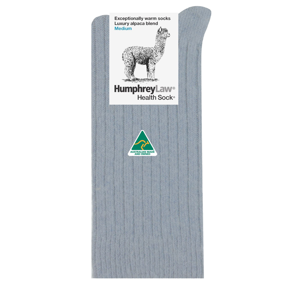 Humphrey Law Alpaca Health Sock - Silver Grey