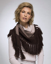Knitting Pattern Tri-colour Shawl & Kerchief