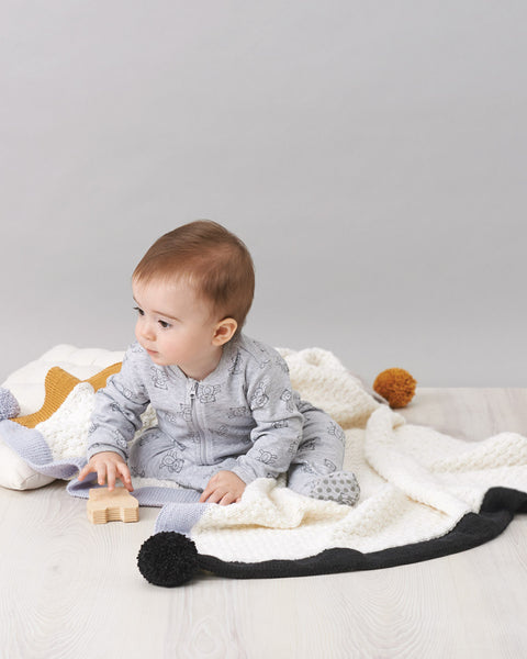 Knitting Pattern Modern Pram Blanket