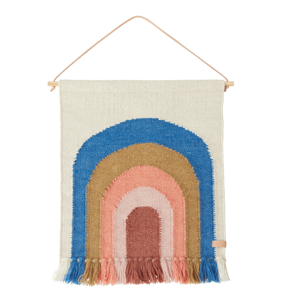 WALL HANGING - FOLLOW THE RAINBOW MINI WALL RUG BLUE