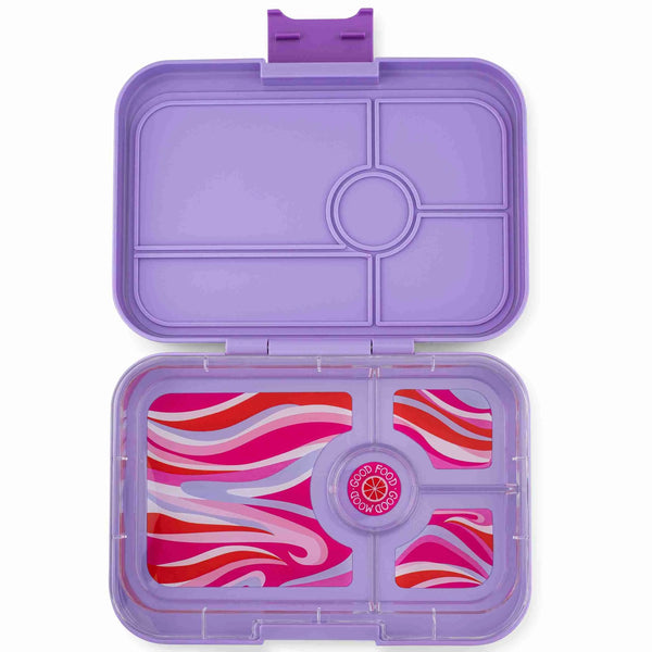 Yumbox Tapas Purple 4 Compartment Groovy Tray