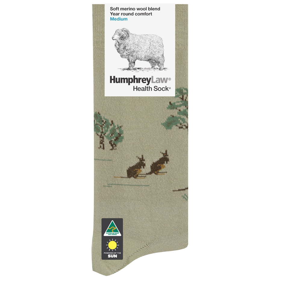 Humphrey Law Tourist Sock Kangaroo - Bone