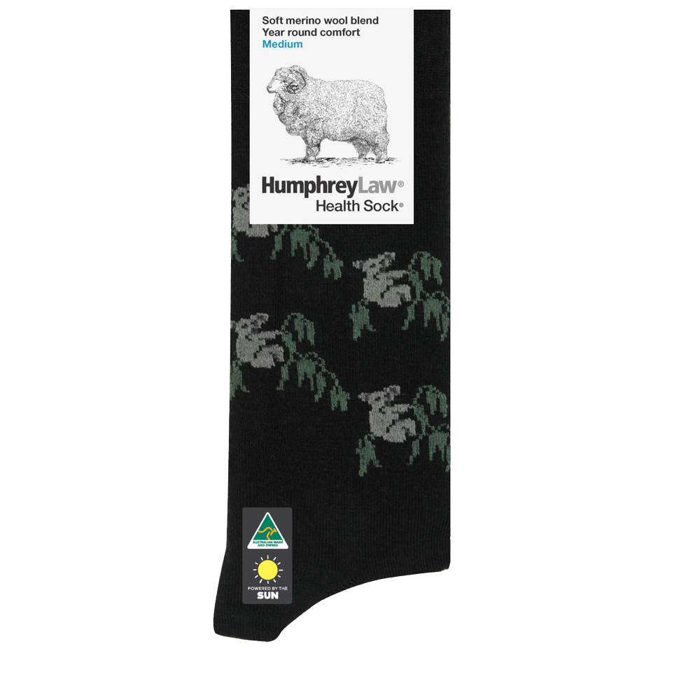 Humphrey Law Tourist Sock Koala - Black
