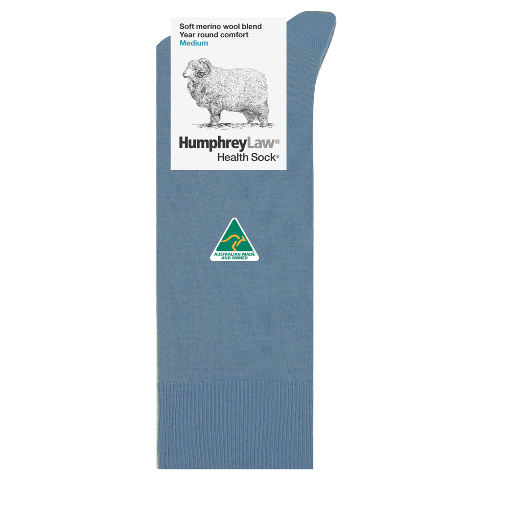 Humphrey Law Fine Merino Wool Health Sock - Storm Blue