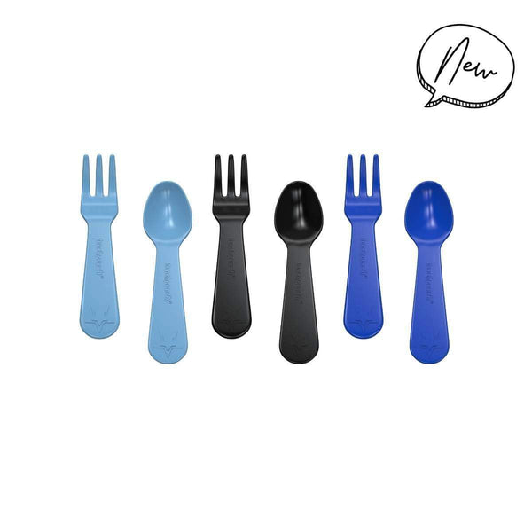 Lunch Punch Fork & Spoon Set ~ BLUE
