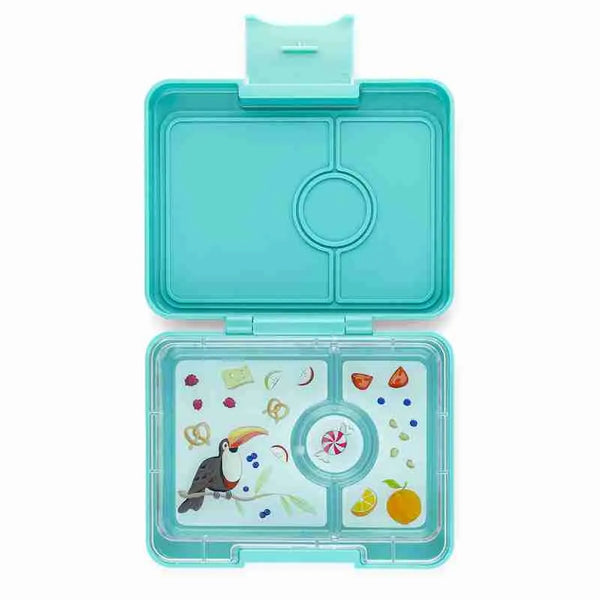 Yumbox Snack 3 Compartment Misty Aqua