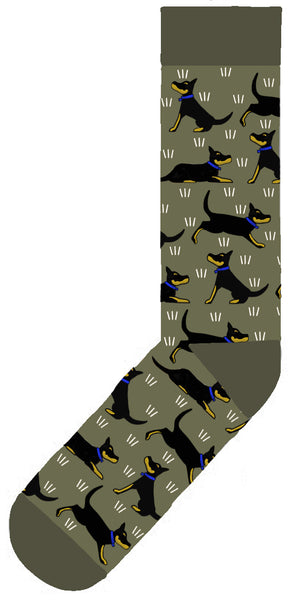 Red Tractor Designs - Cotton Socks Black and Tan Kelpies