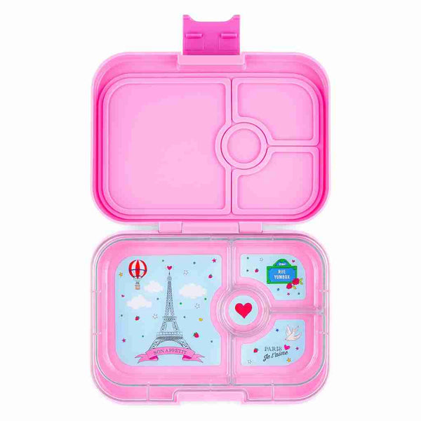 Yumbox Panino 4 Compartment Bento Box: Lulu Purple - Je Taime Paris Tray