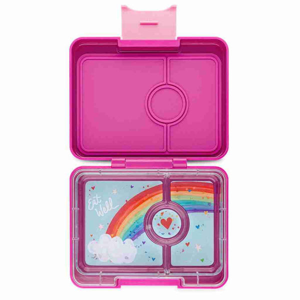 Yumbox Snack 3 Compartment Bento Box: Malibu Purple - Magical Unicorn