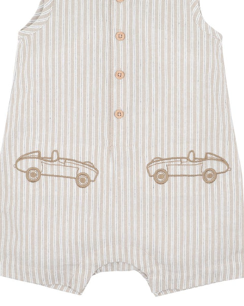 Fox & Finch Finley Embroidered Stripe Romper