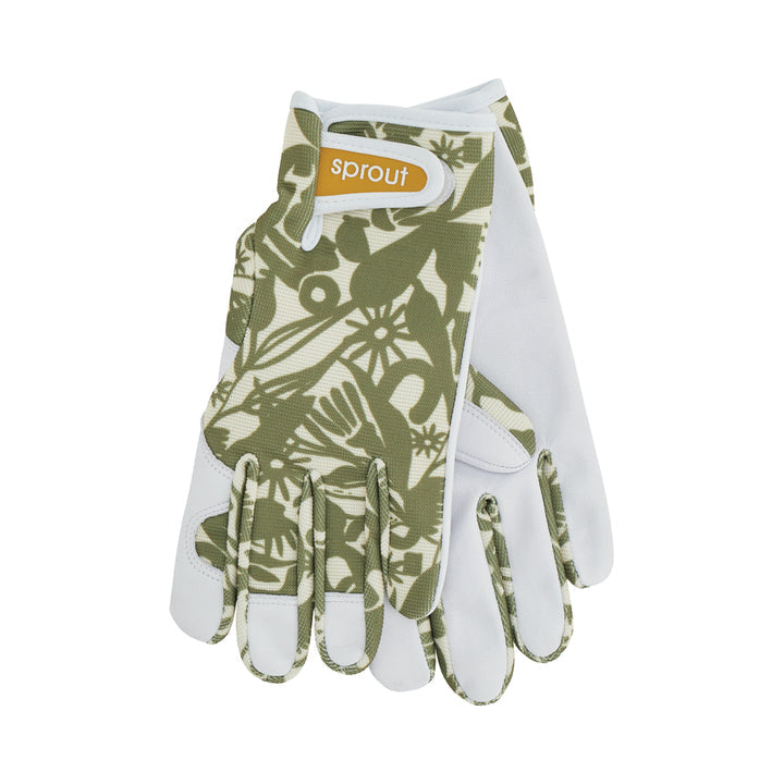 Sprout Goatskin  Garden Gloves - Abstract Gum