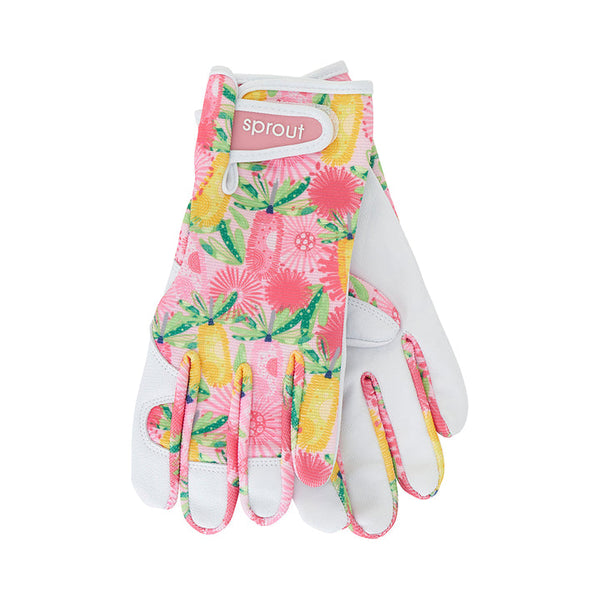 Sprout Goatskin  Garden Gloves - Pink Banksia
