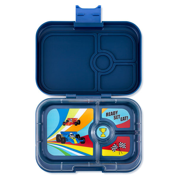 Yumbox Panino 4 Compartment Bento Box: Surf Blue - Polar Bear Tray