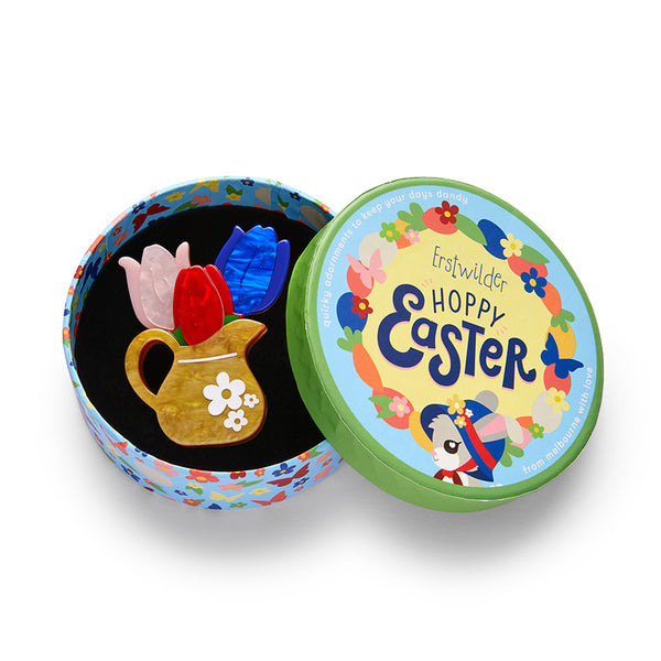 ERSTWILDER - Trio of Tulips Brooch