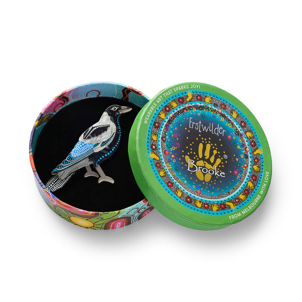 Erstwilder - Kulpurru (Magpie) Brooch by Brooke Sutton