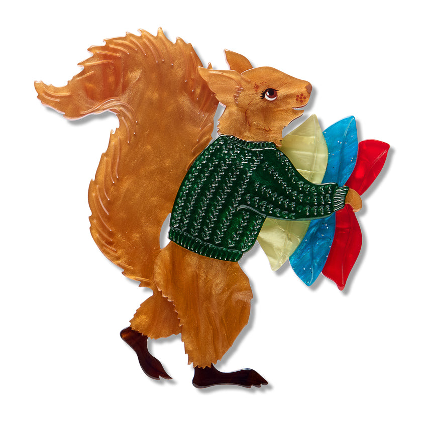 Erstwilder - Red Squirrel Brooch