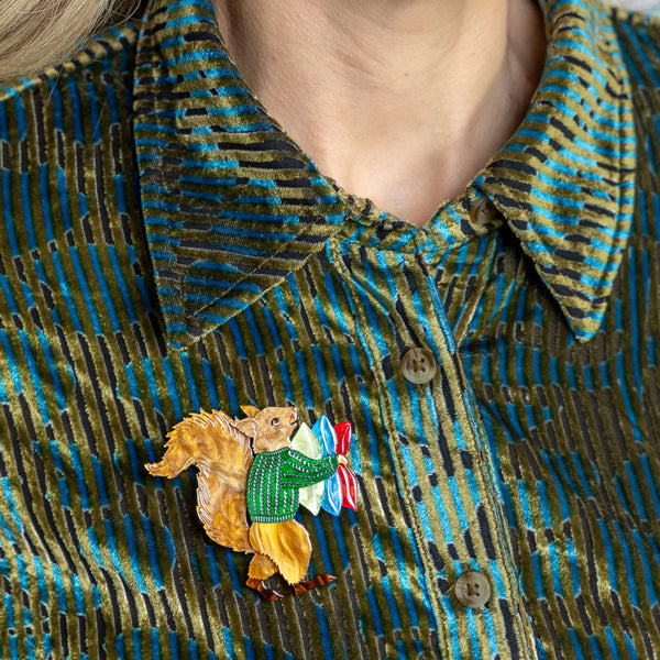 Erstwilder - Red Squirrel Brooch
