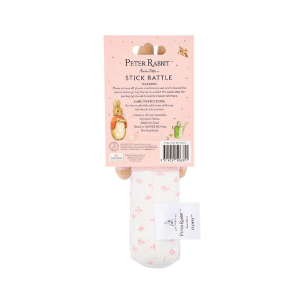 RATTLE: BEATRIX POTTER  PETER RABBIT & FLOPSY BUNNY STICK RATTLES