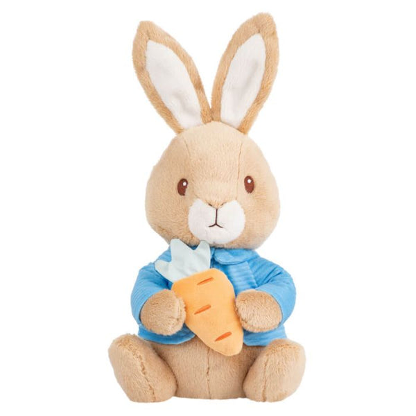 BEATRIX POTTER  PETER RABBIT HOLDING CARROT SOFT TOY