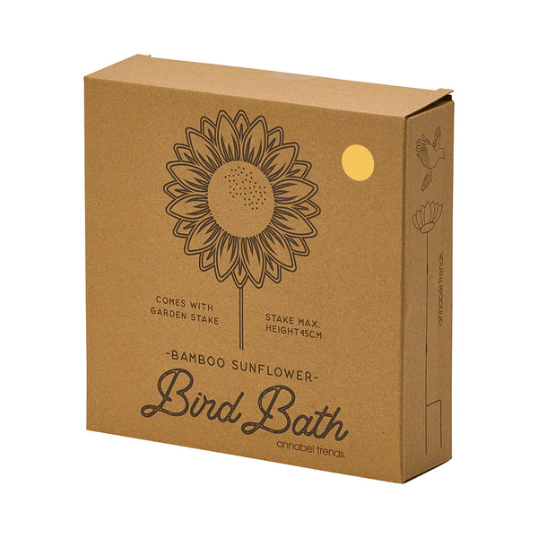Bamboo Bird Bath - Sunflower Pink