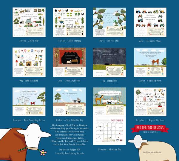 Red Tractor Designs -  ‘Our Year in Australia’ 2026 Calendar