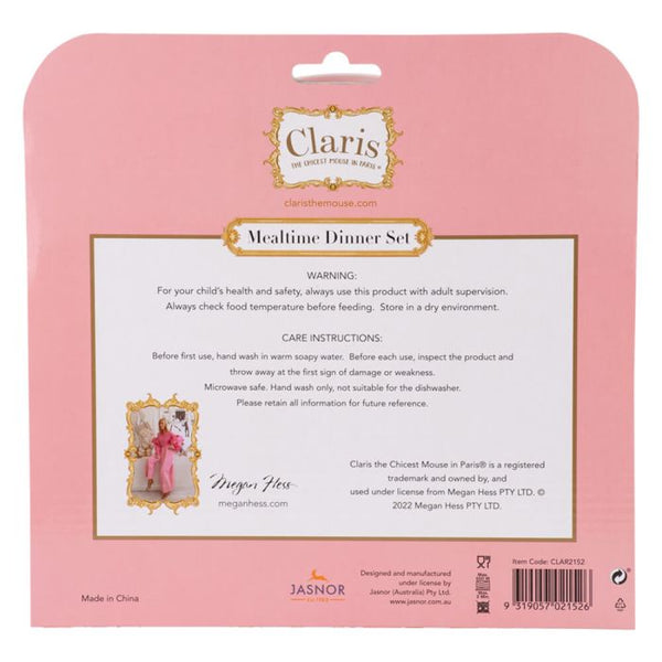 CLARIS THE CHICEST MOUSE IN PARIS  CLARIS MEALTIME DINNER SET