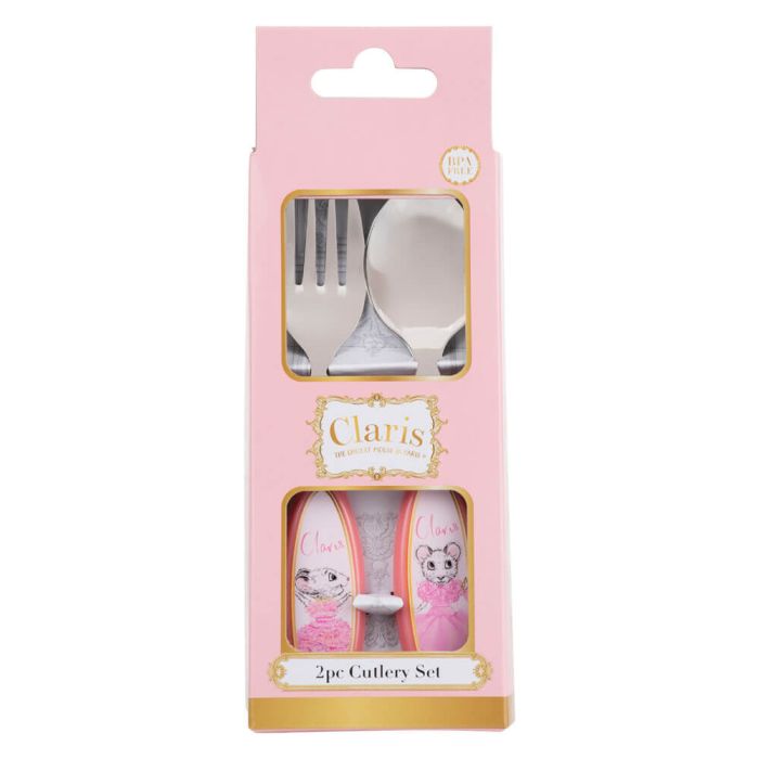 CLARIS THE CHICEST MOUSE IN PARIS  CLARIS 2 PIECE CUTLERY SET
