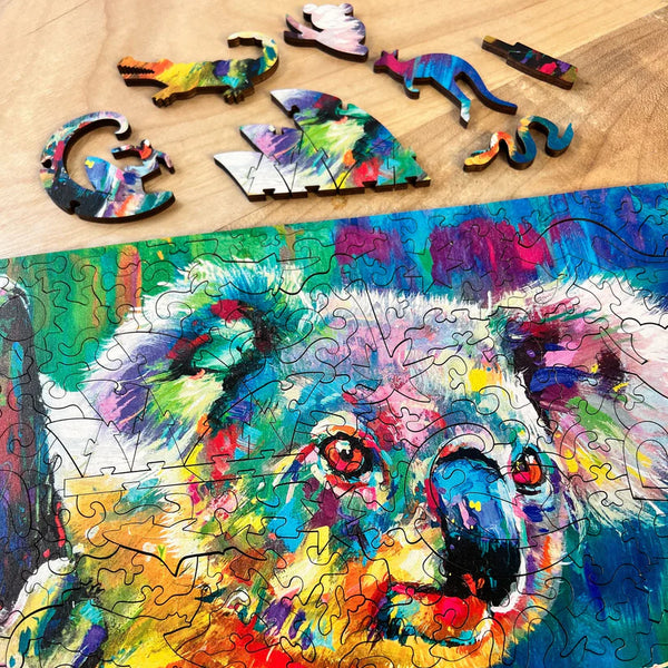 TWIGG Wooden Jigsaw Puzzle - 168 pieces - Cuddly Koala Original Artwork