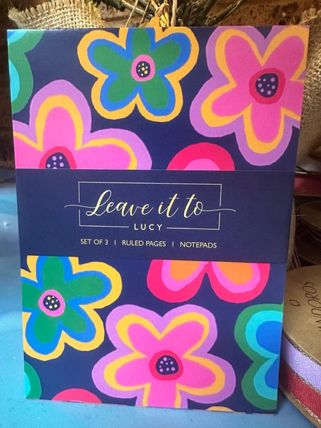 Leave it to Lucy Set of 3 - A6 ruled Notepads - locally made