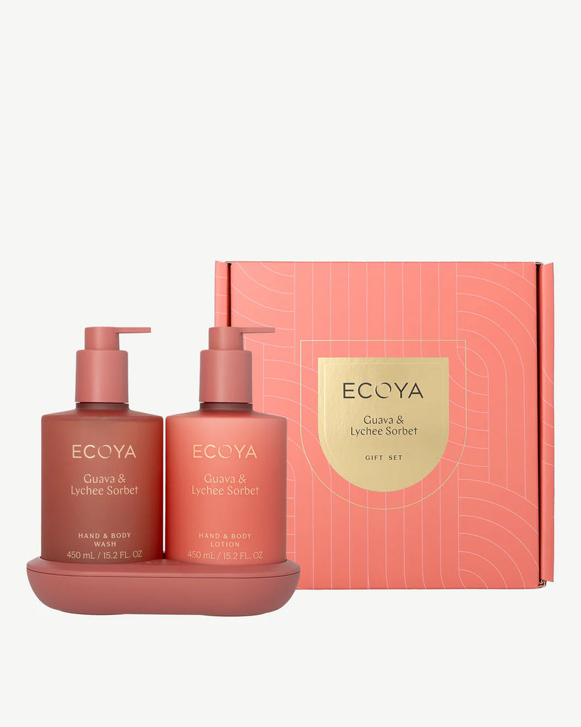 Ecoya Gift Set Guava & Lychee Sorbet Bathroom Edit