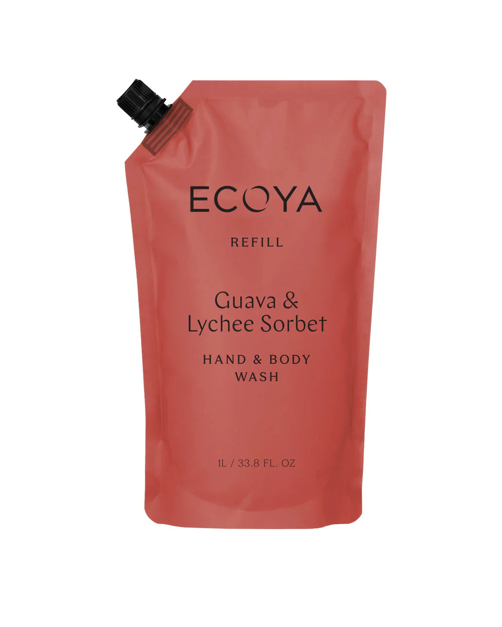 Ecoya Hand & Body Wash Refill 1L — Guava & Lychee Sorbet