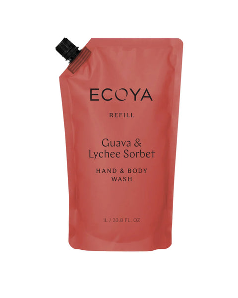 Ecoya Bodycare Guava & Lychee Sorbet Hand & Body Wash Refill