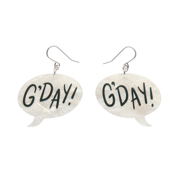 ERSTWILDER - G'DAY Drop Earrings - White