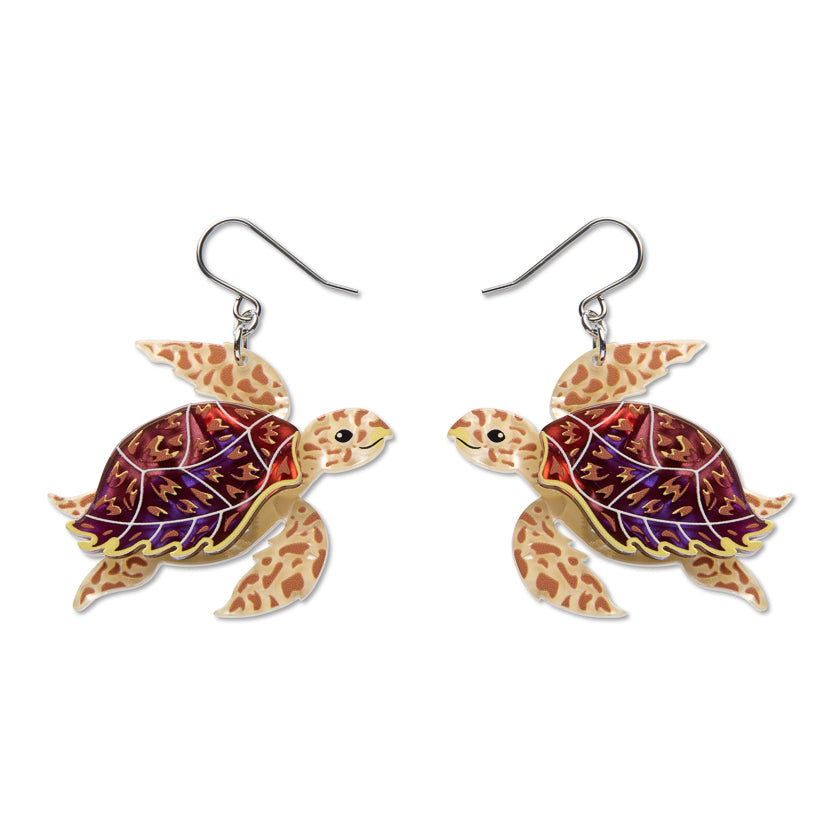 ERSTWILDER - Hawksbill Turtle Drop Earrings