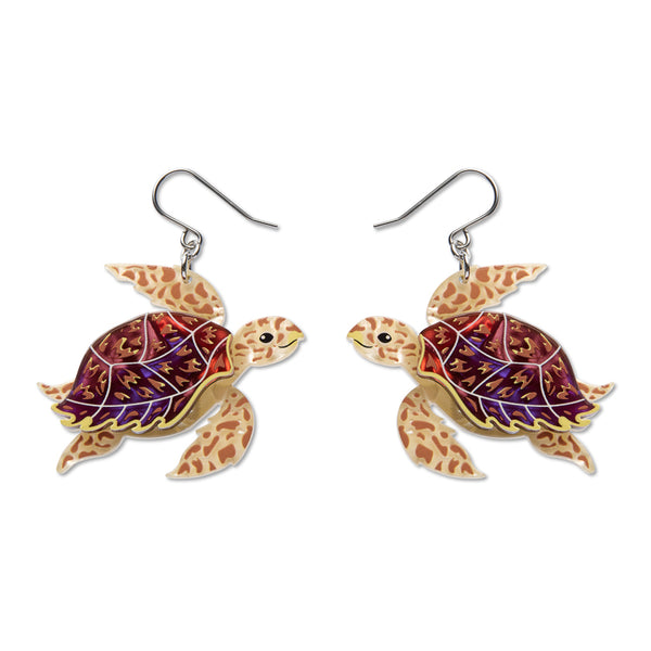 ERSTWILDER - Hawksbill Turtle Drop Earrings