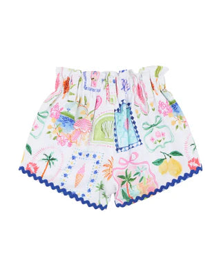 Minhaha Fox & Finch SUMMER VACAY PRINT SHORTS