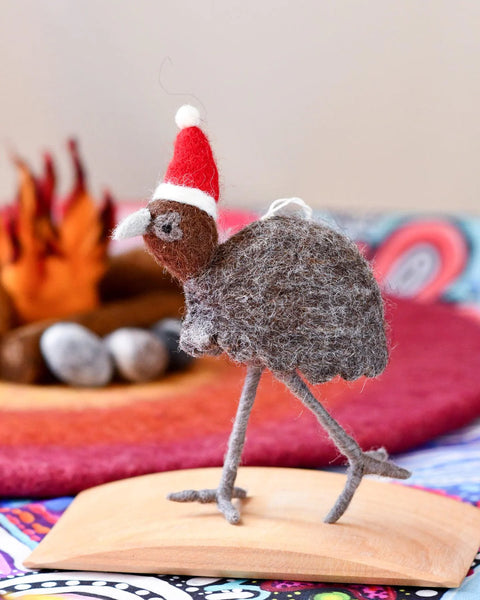 Felt Australian Emu Christmas Ornament