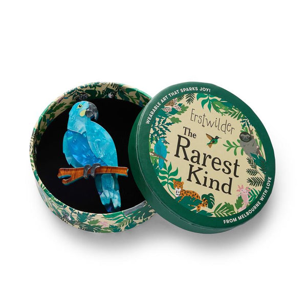 ERSTWILDER - Glaucous Macaw Brooch